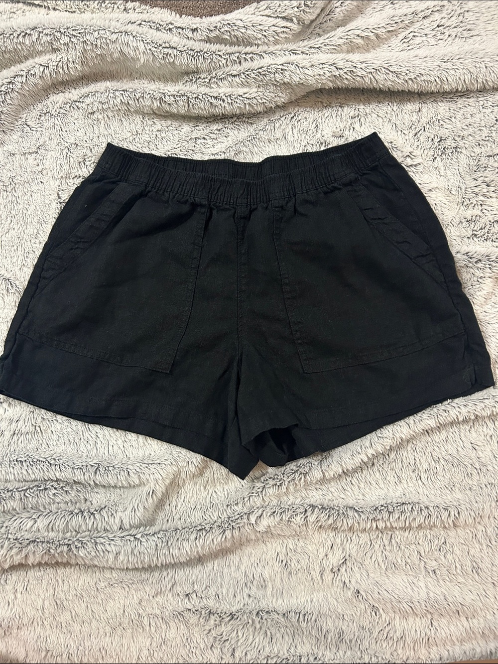 Universal Thread Black Linen Elastic Casual Shorts